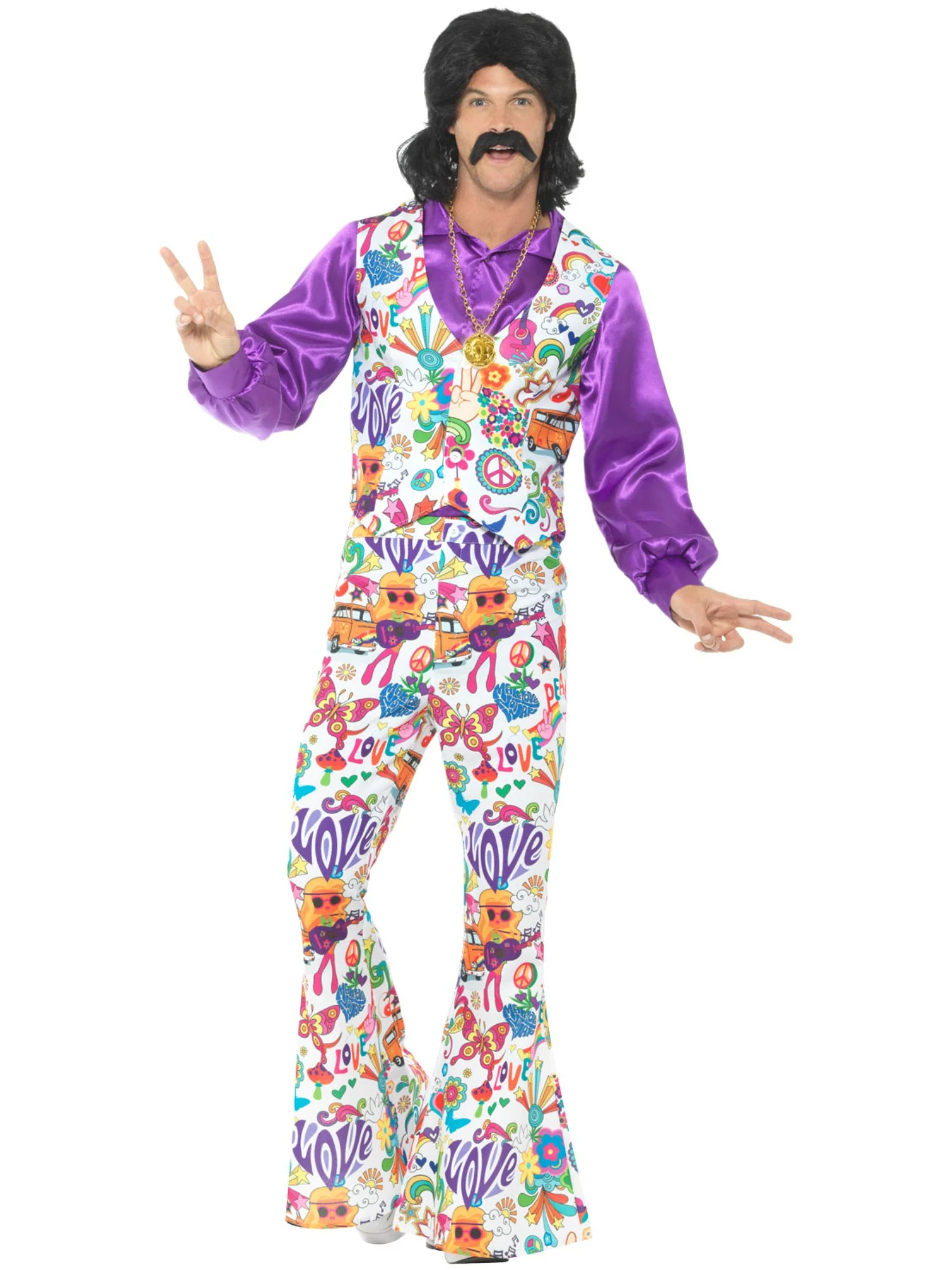 60s Groovy Hippie Costume - Image 4