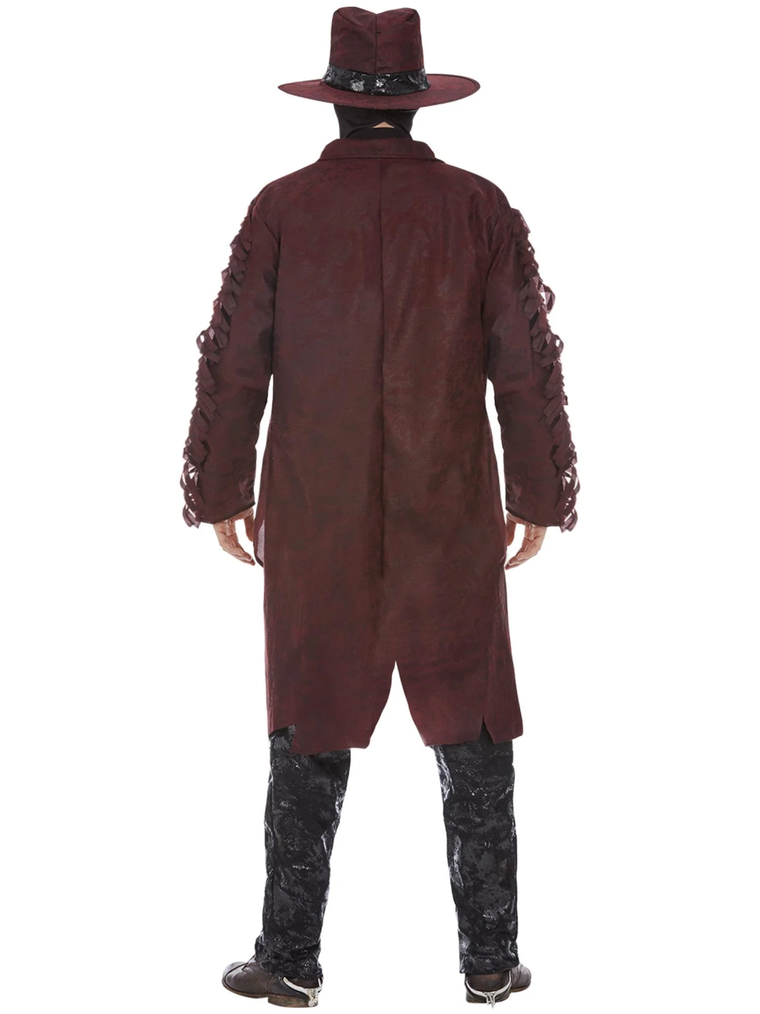 Mens Deluxe Dark Spirit Western Cowboy Costume, Burgundy - Image 3
