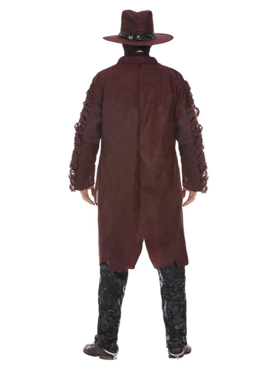 Mens Deluxe Dark Spirit Western Cowboy Costume, Burgundy - Image 7