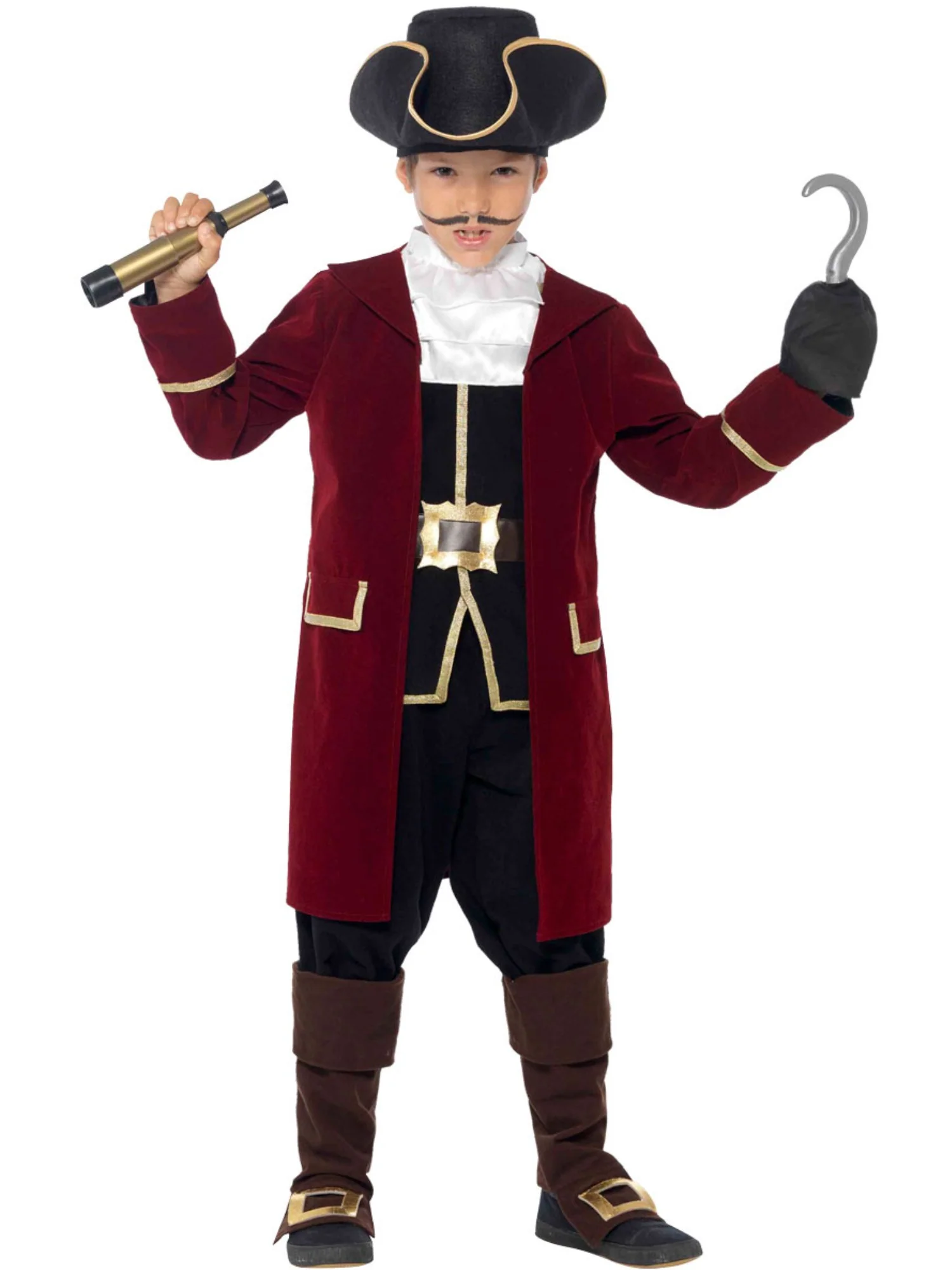 Deluxe Pirate Captain Costume, Child - Image 4