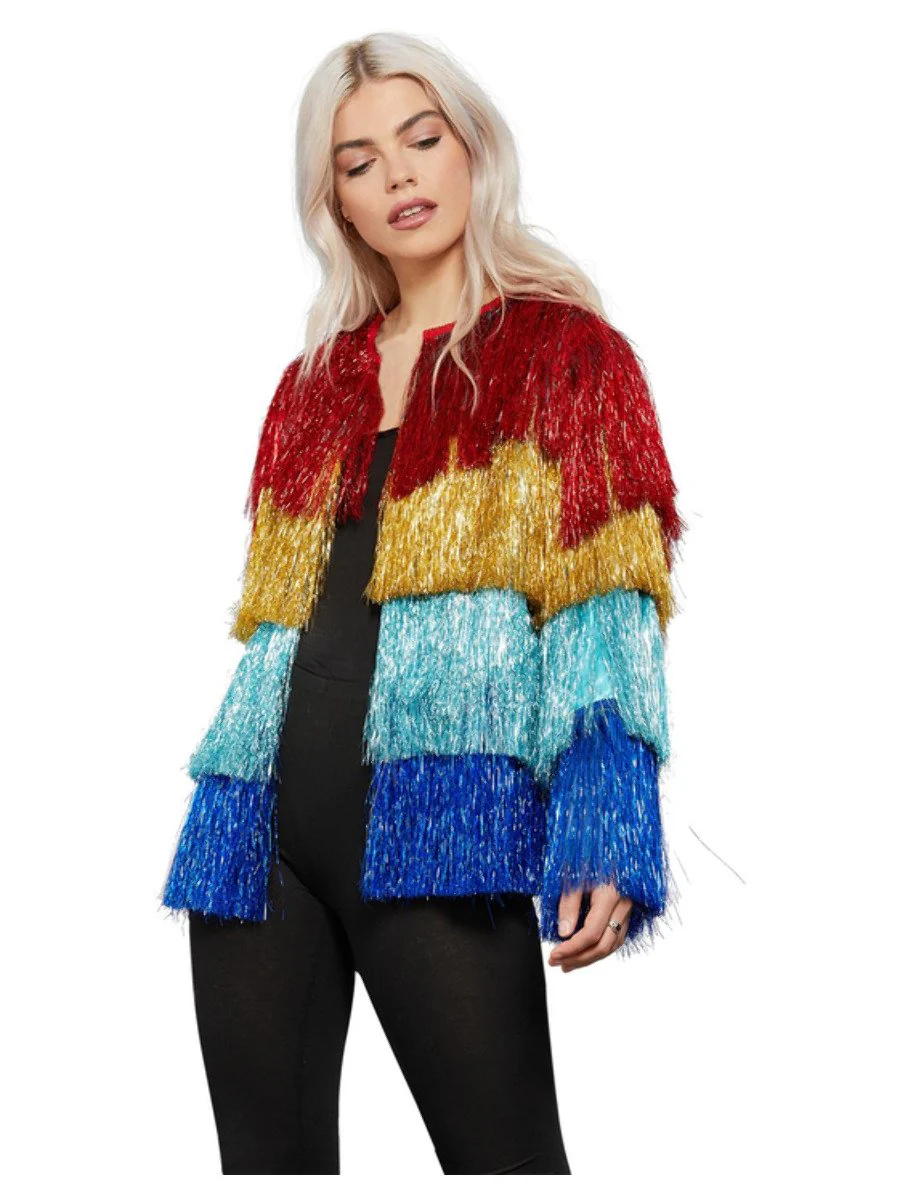 Fever Tinsel Festival Jacket, Multi-Coloured - Image 3