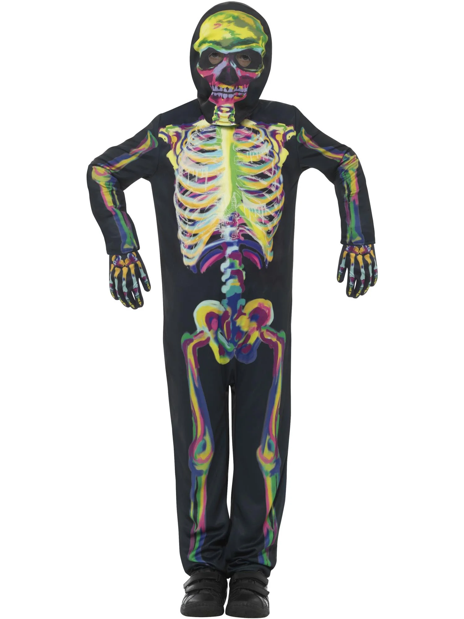 Glow in the Dark Skeleton Costume - Image 4