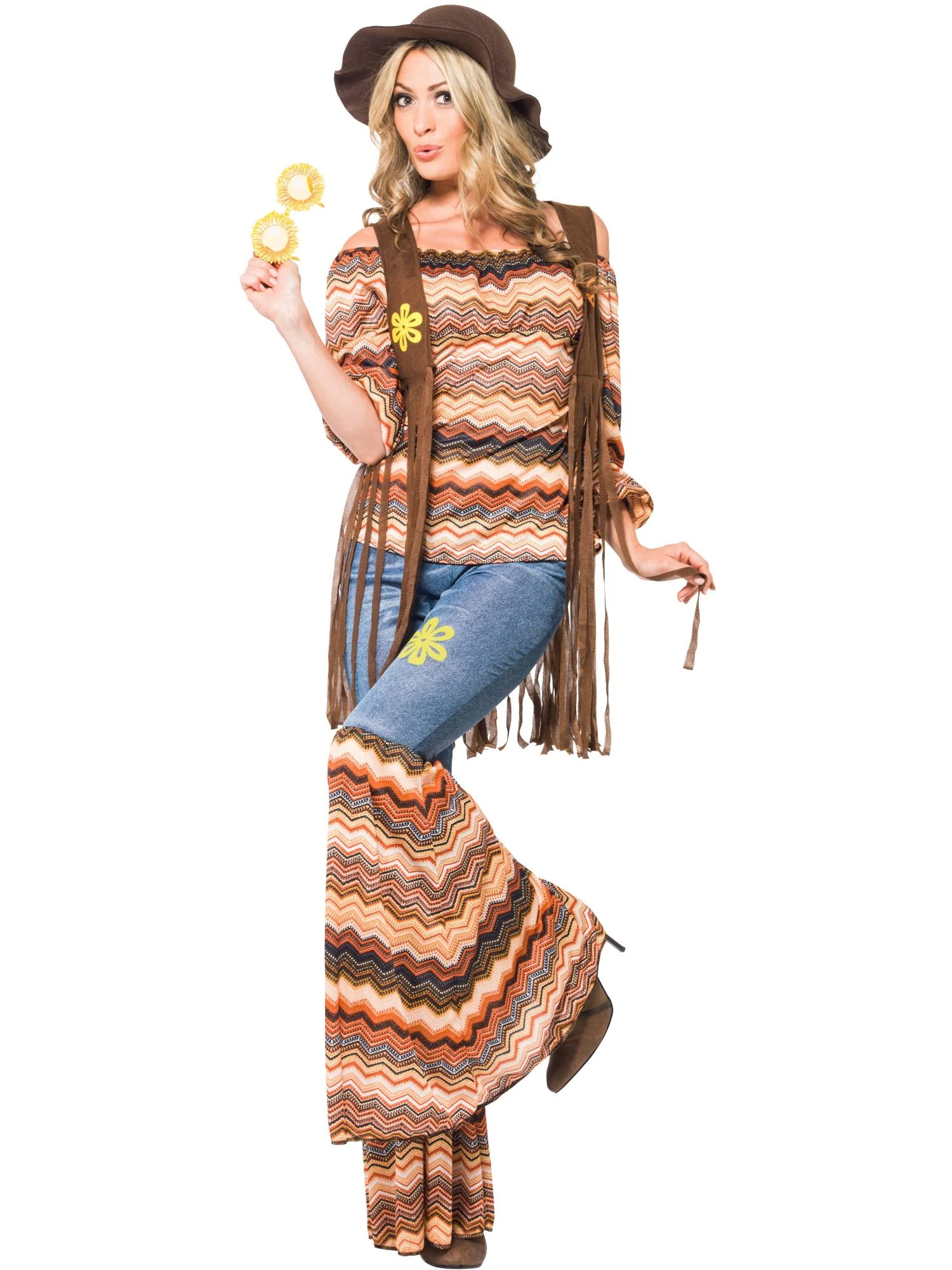 Smiffys Harmony Hippie Costume - 43856 - Image 4